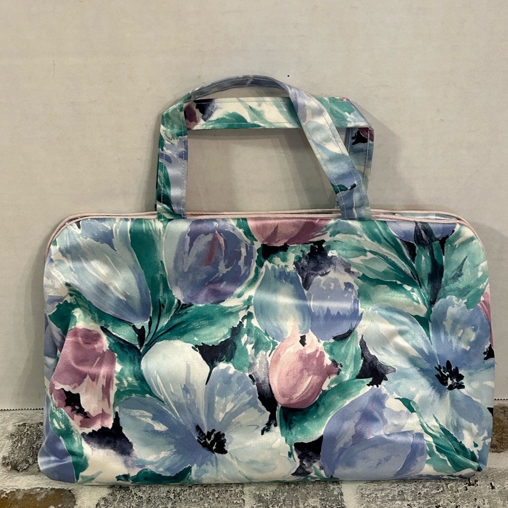 Floral Women's Toiletry Bag with 3 Fillable Containers
